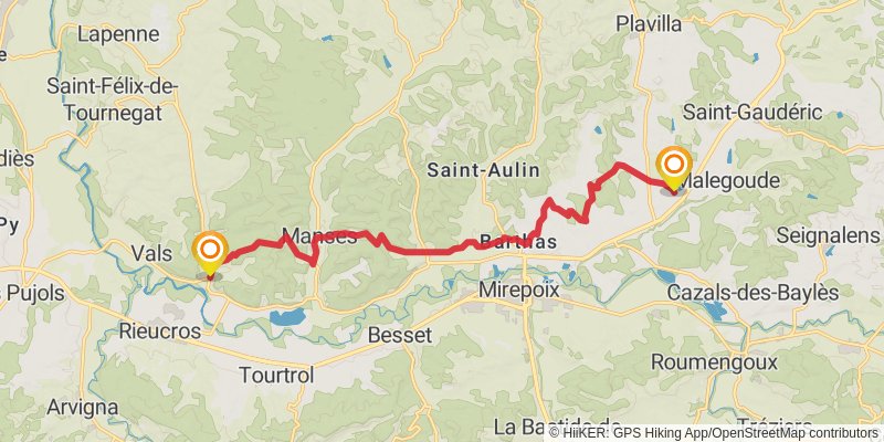GR 78 - Sentier de Piémont stage 4 Map