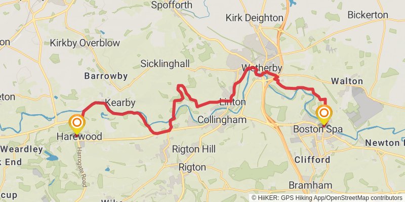 White Rose Way stage 2 Map