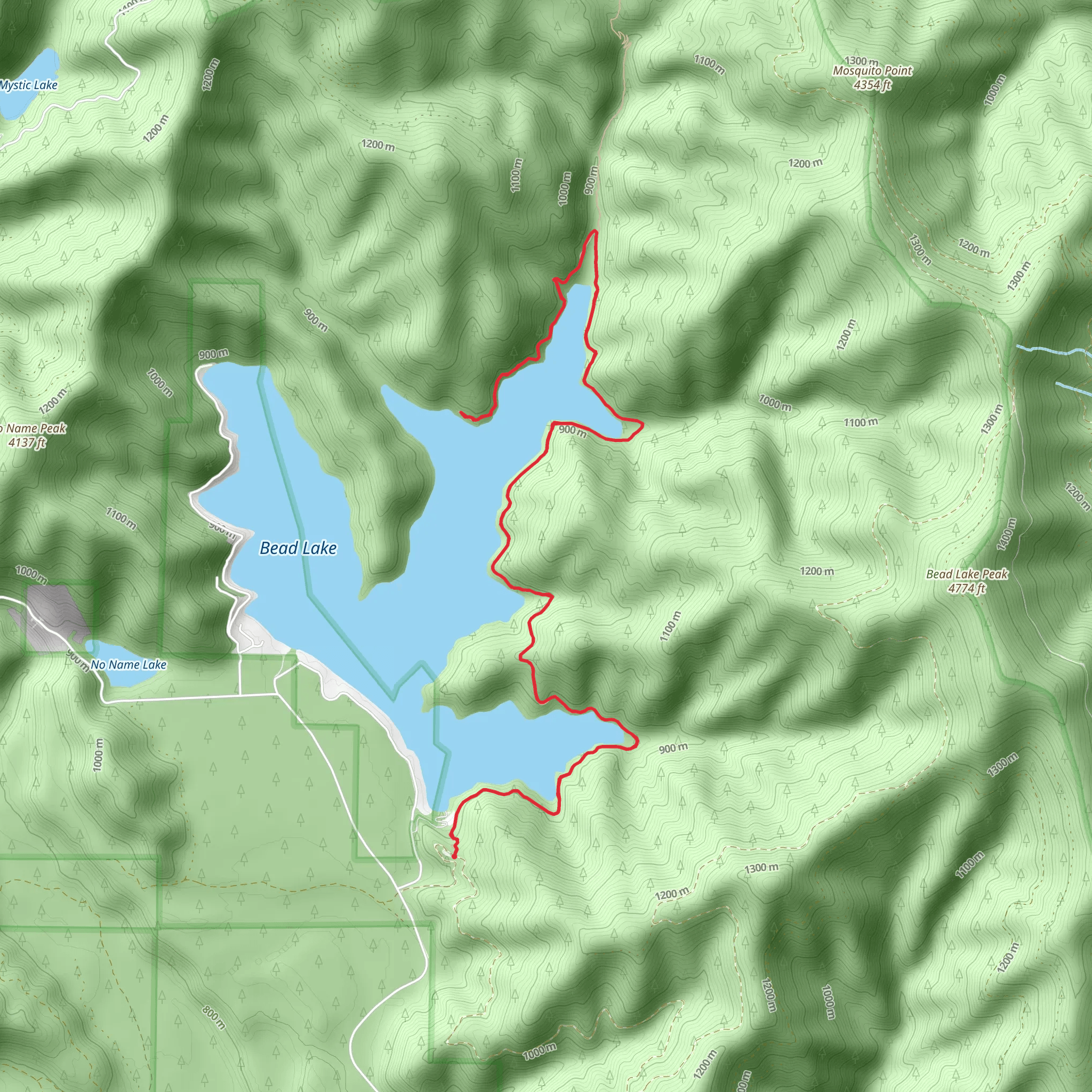 Bead Lake Trail - East mobile static map