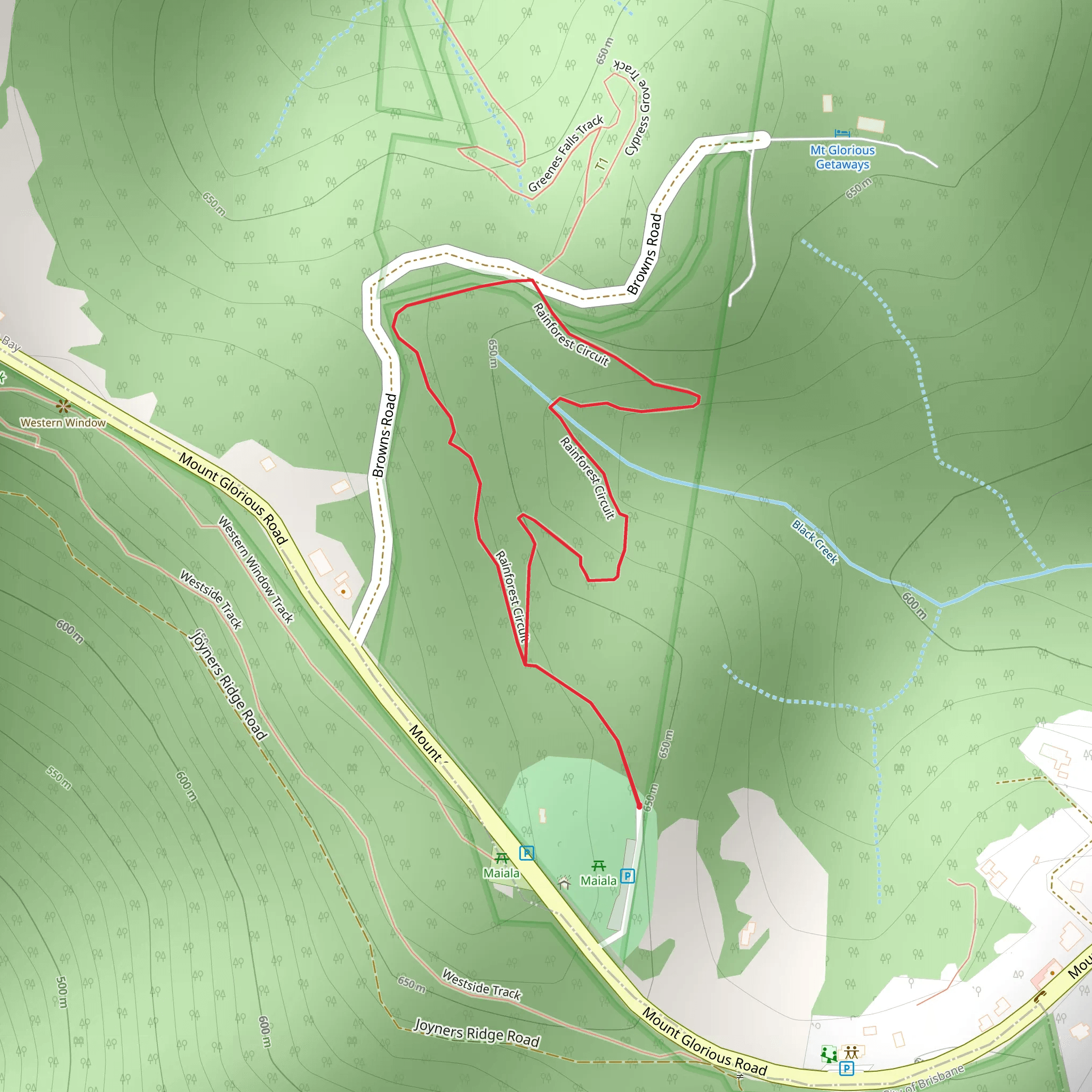 Rainforest Circuit Walk mobile static map