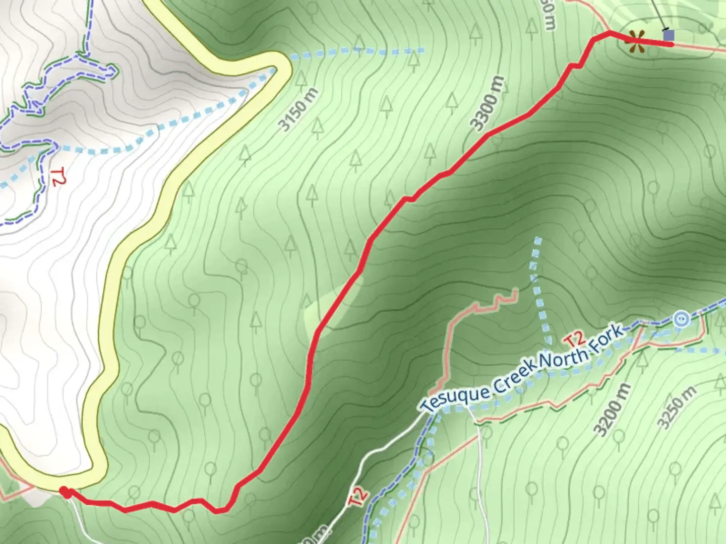 An image depicting the trail Alamos Vista and its surrounding area.