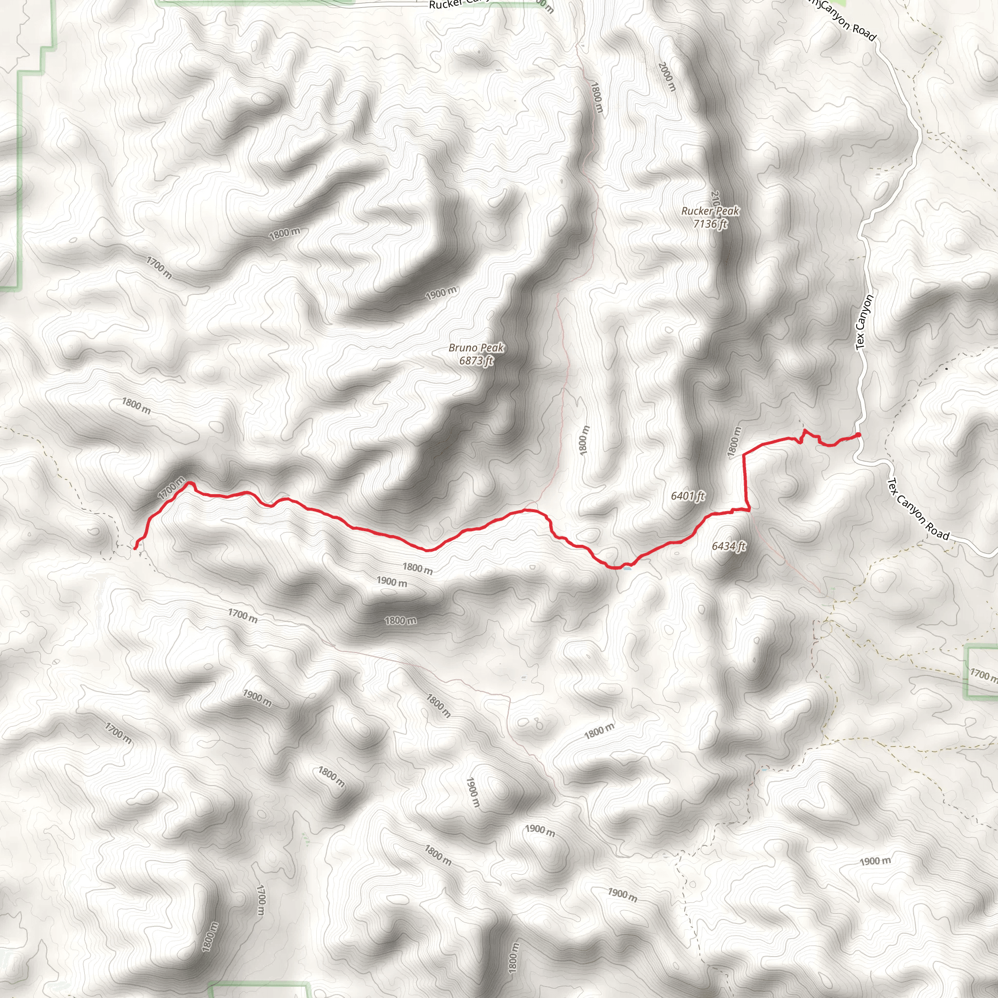 North Bruno Trail mobile static map