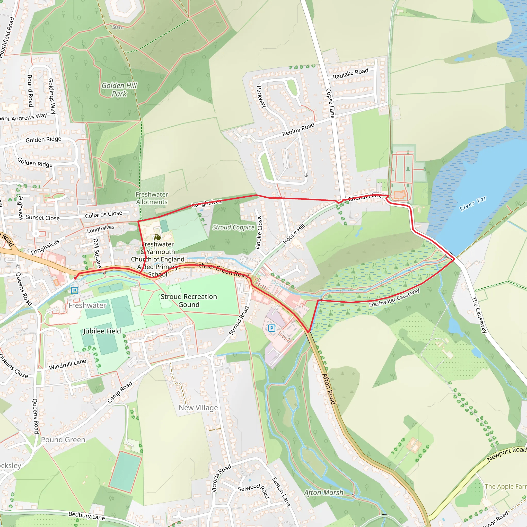 Western Yar Lake Loop mobile static map
