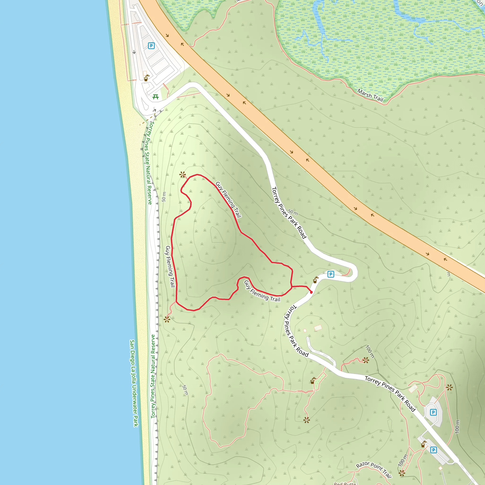 Guy Fleming Trail Loop mobile static map