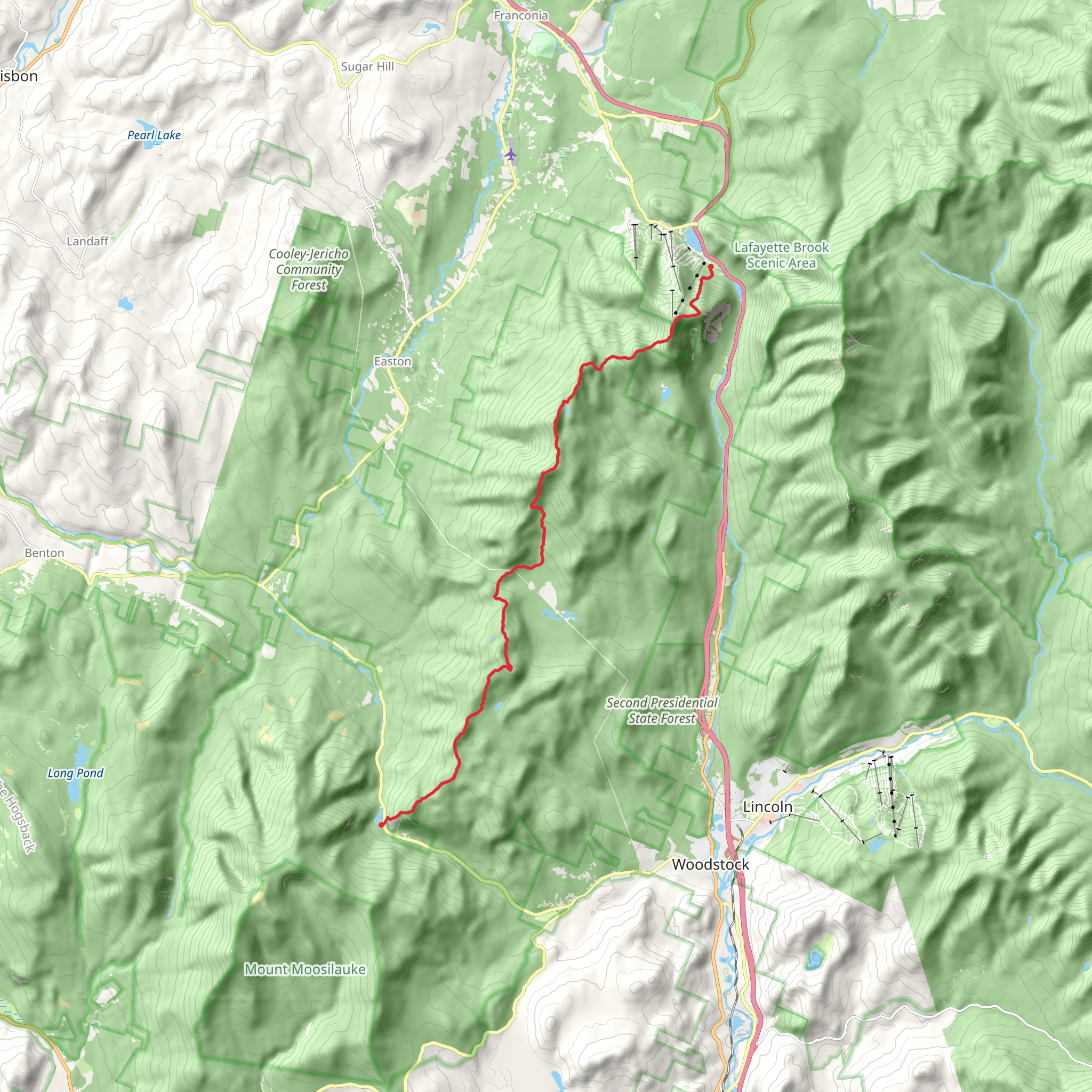 Kinsman Ridge Trail mobile static map