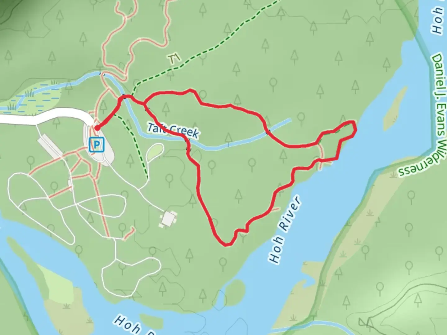 An image depicting the trail Taft Creek Loop and its surrounding area.