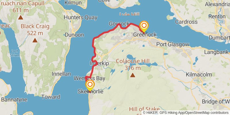 Firth o Clyde Rotary Trail stage 11 Map