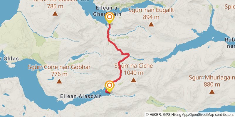 Fort William to Cape Wrath Walk stage 4 Map