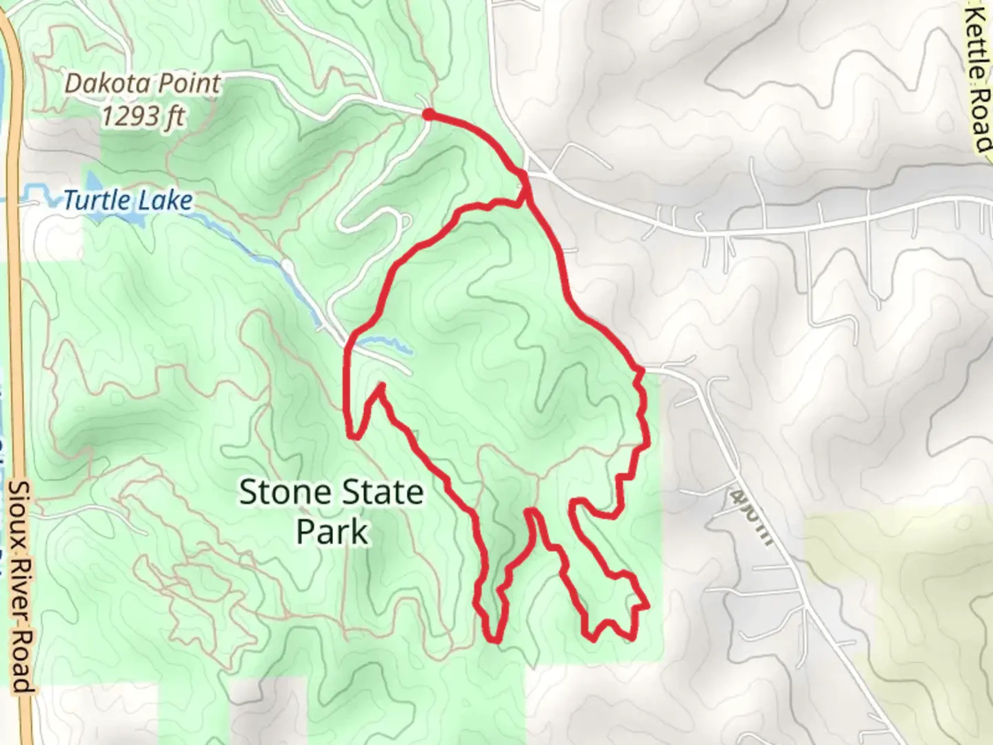 An image depicting the trail Broken Toe, Ruth's Ridge and Longfoot Loop Trail and its surrounding area.