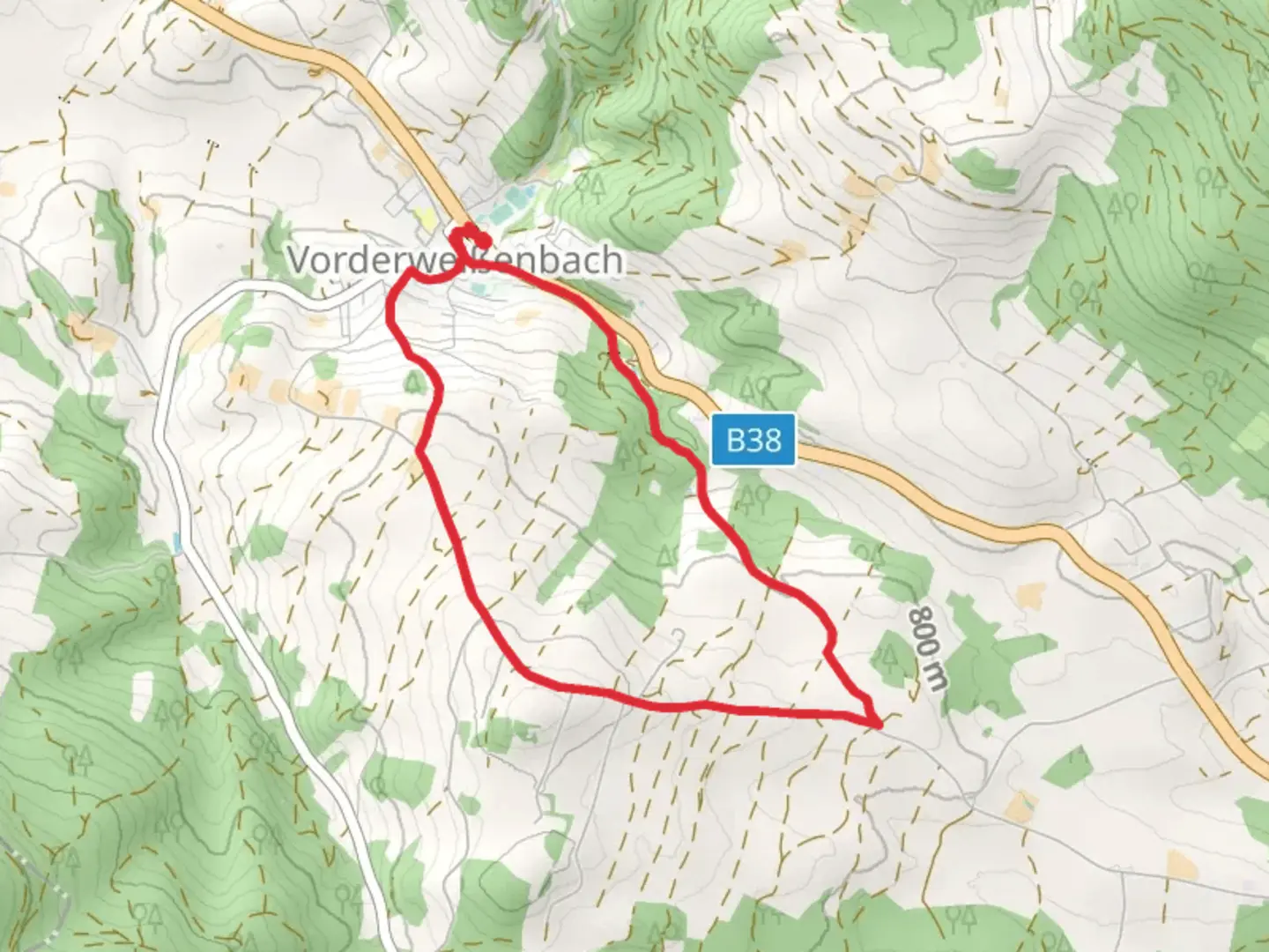 An image depicting the trail Bernhardschläger Loop - 40 and its surrounding area.