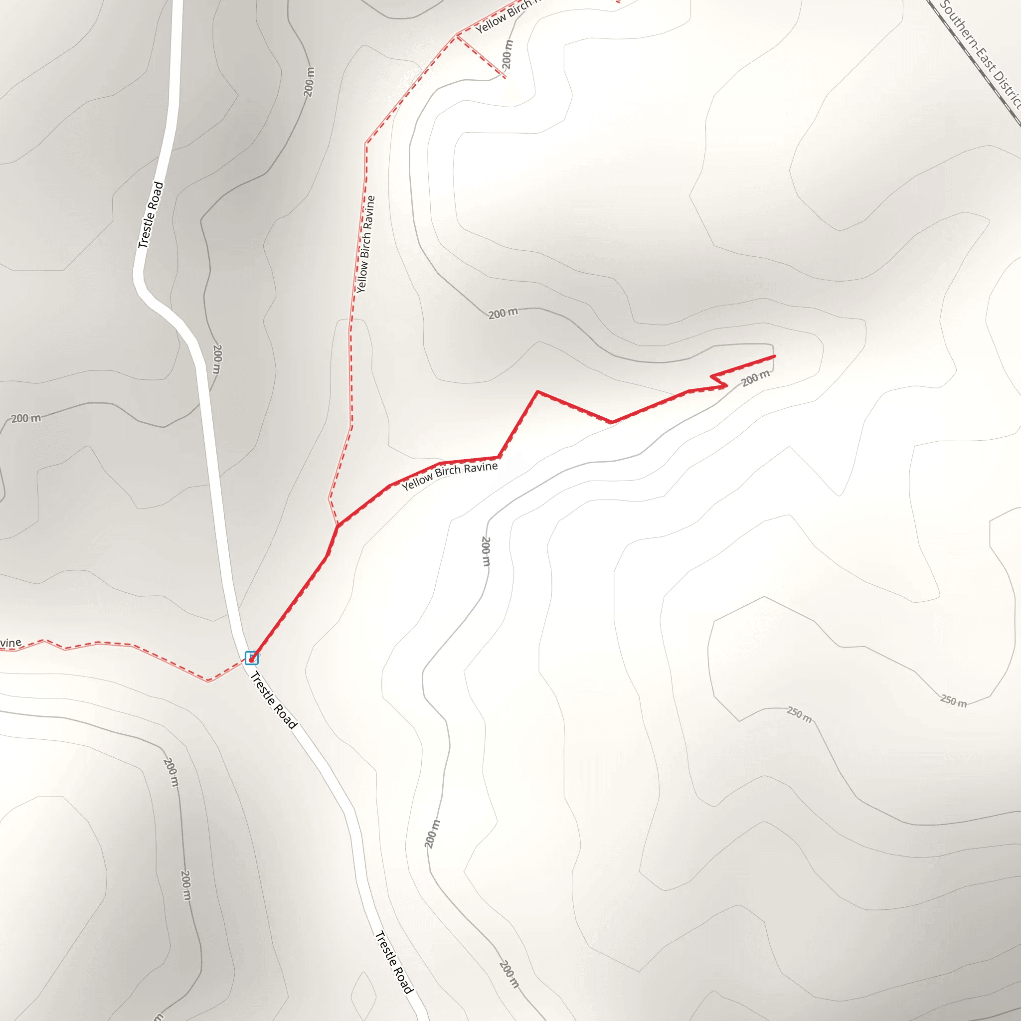 Yellow Birch Ravine mobile static map
