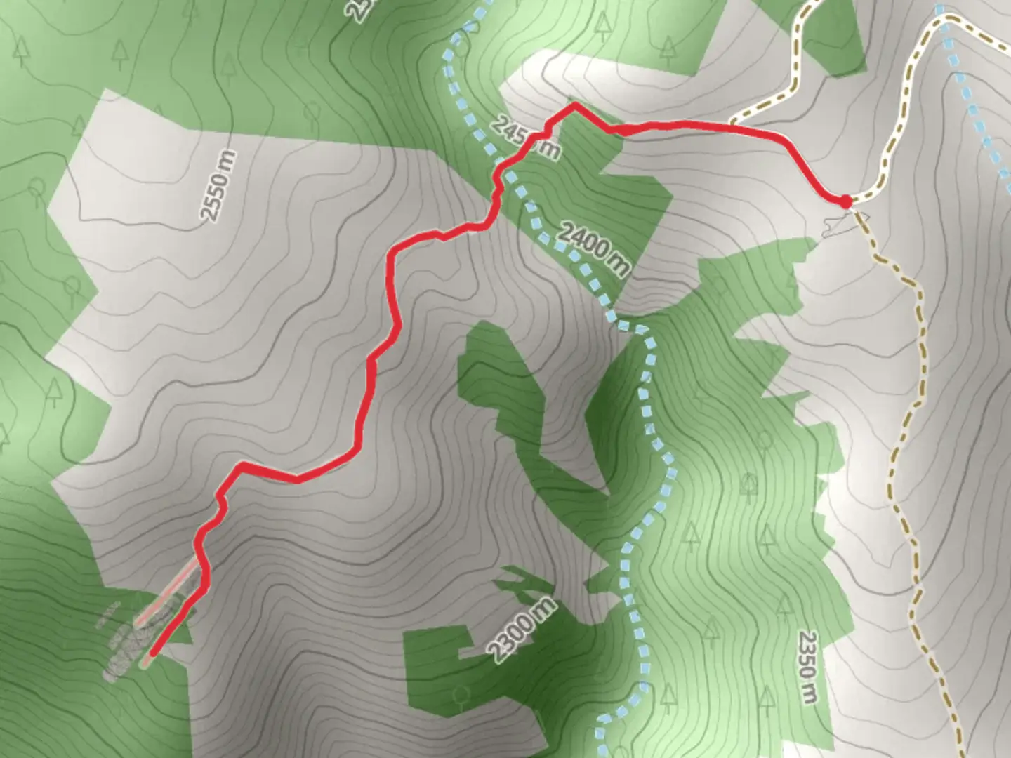 An image depicting the trail The Monastery Trail and its surrounding area.