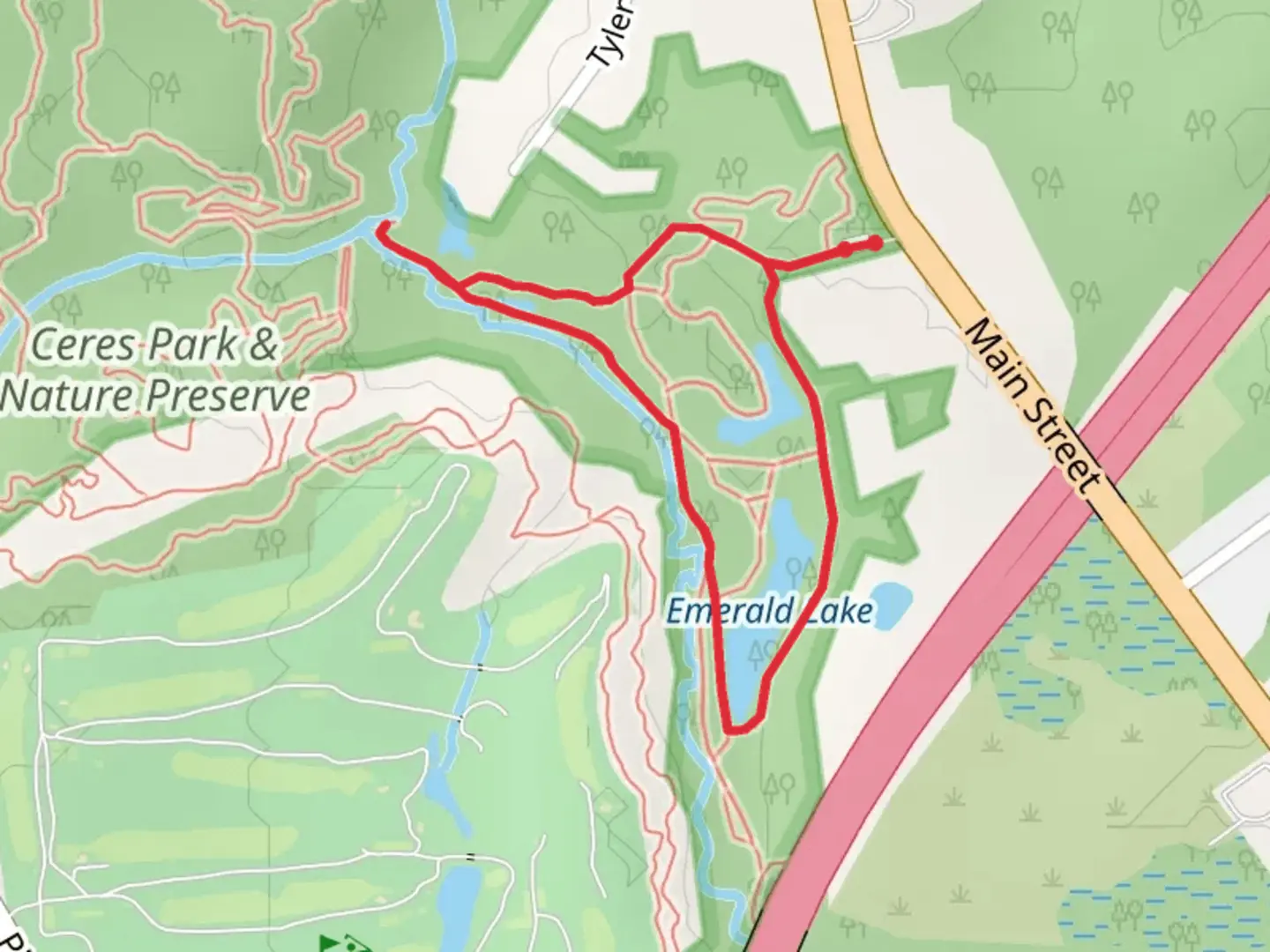 An image depicting the trail Emerald Lake, Marl Lakes and Cedar Lake LoopLoop and its surrounding area.