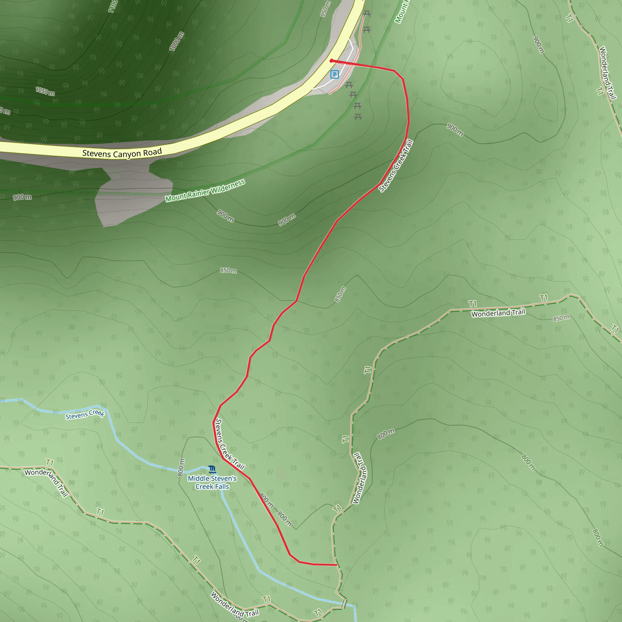 Stevens Creek Trail mobile static map