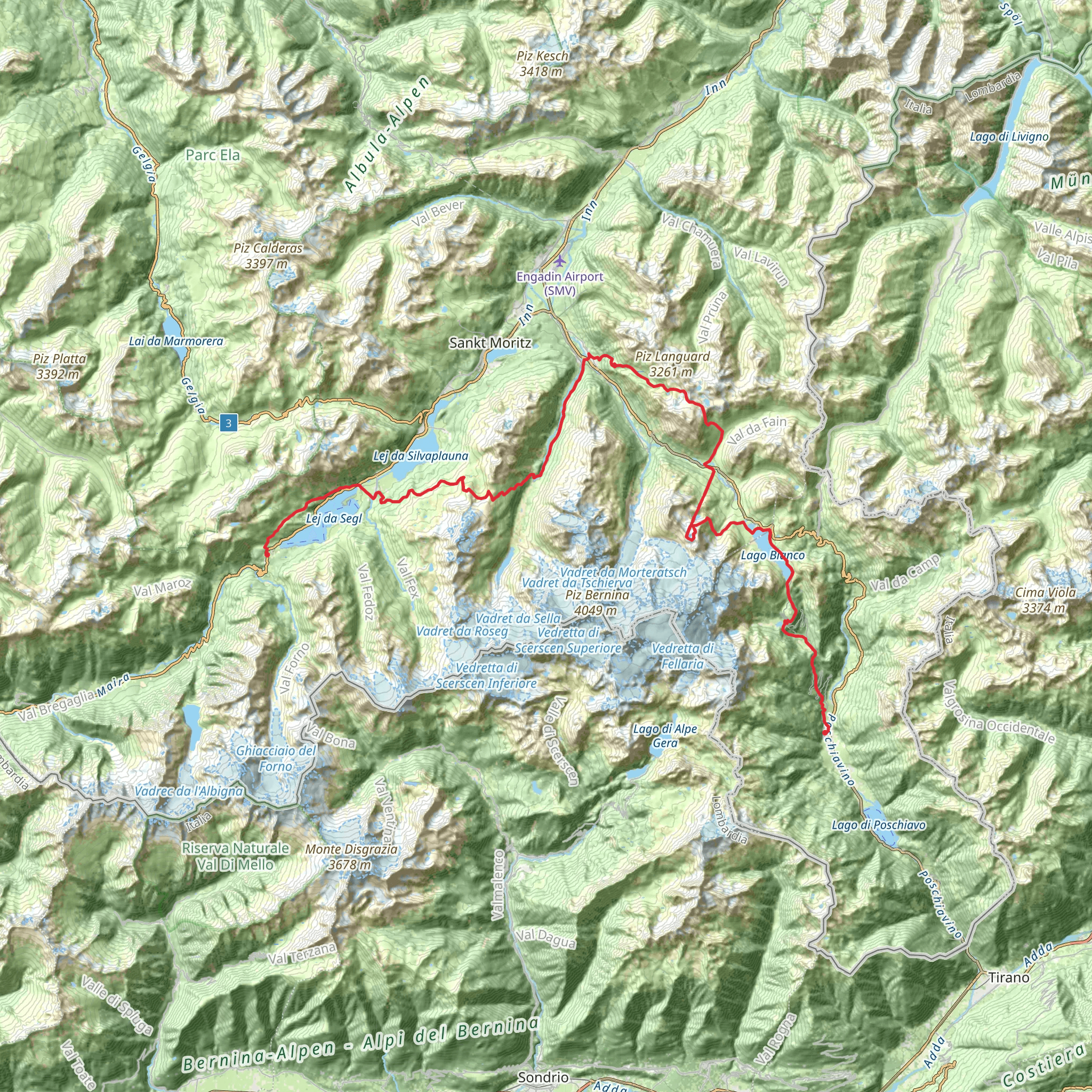 Bernina-Tour mobile static map