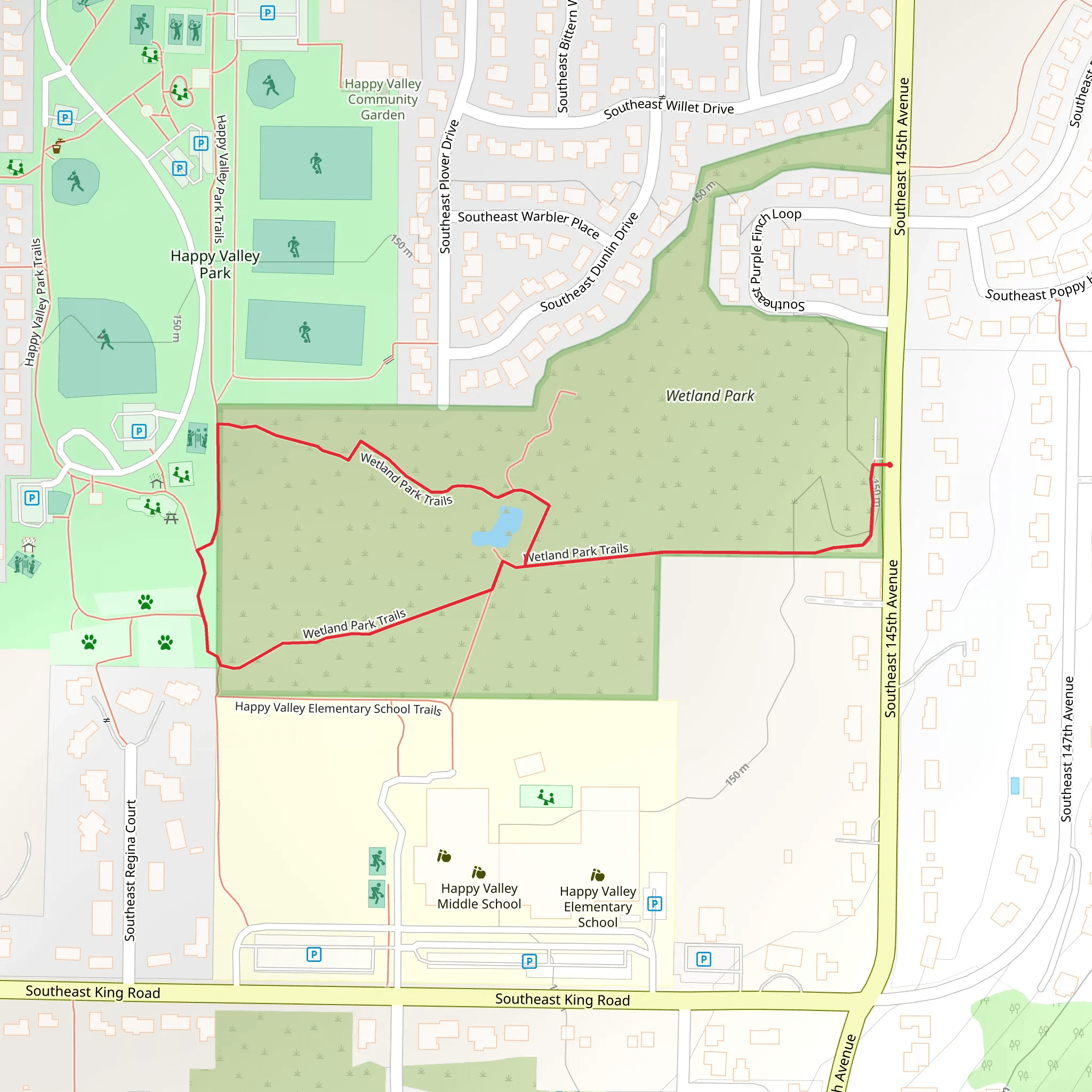Wetland Park Loop mobile static map