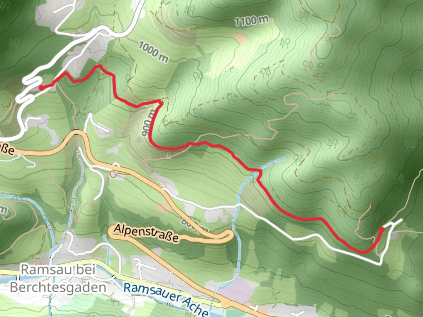 An image depicting the trail Zipfhäusl to Gerstreit Walk and its surrounding area.