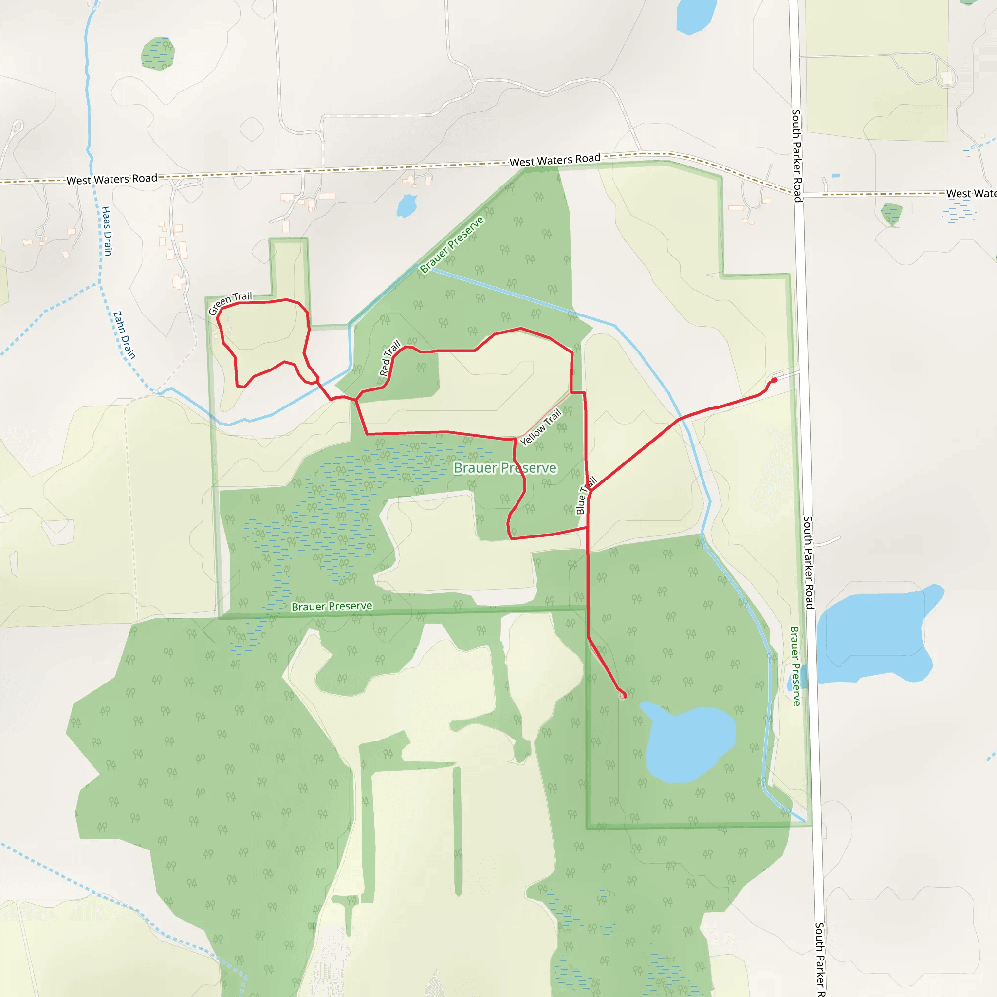 Blue, Red and Green Loop Trail mobile static map