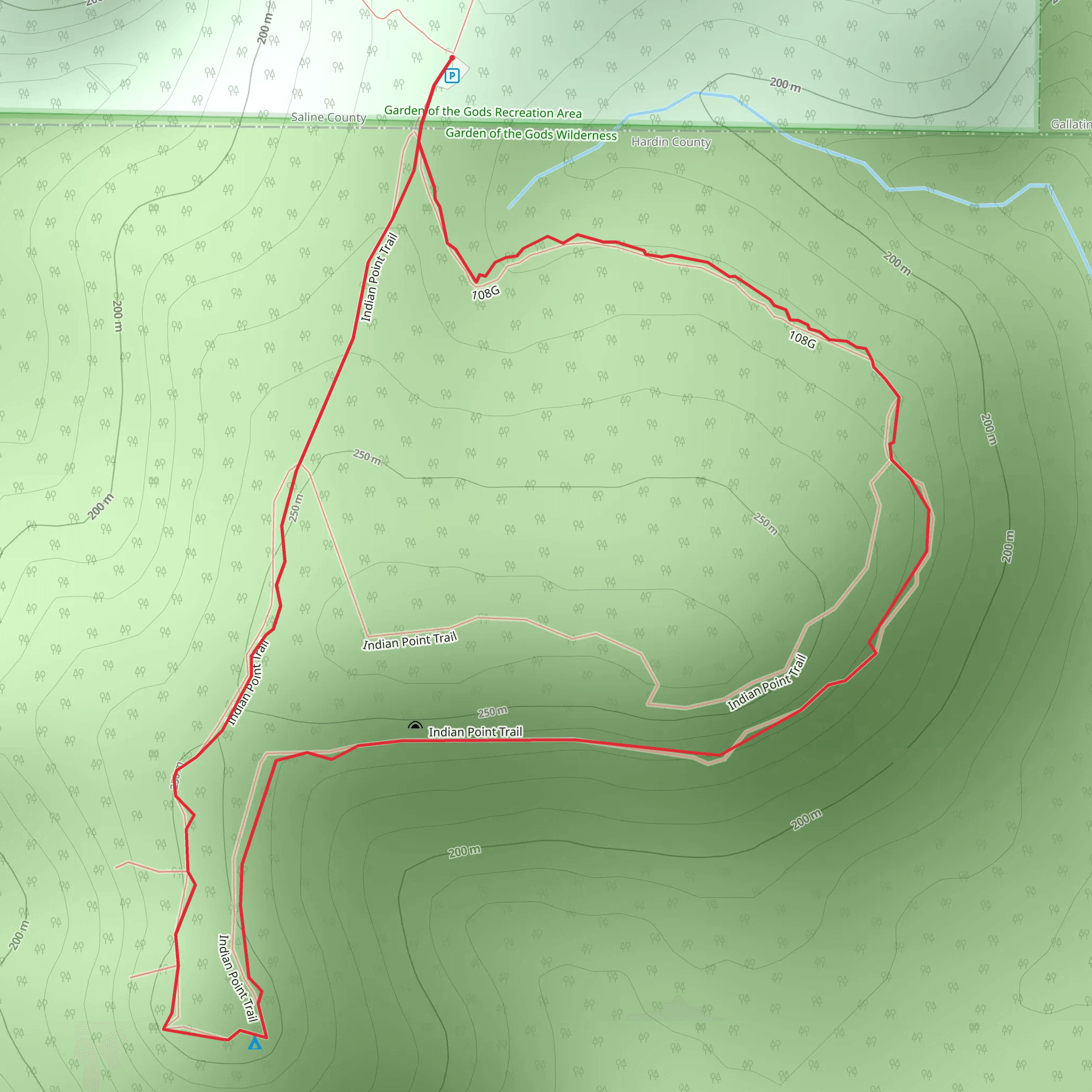 Indian Point Loop Trail mobile static map