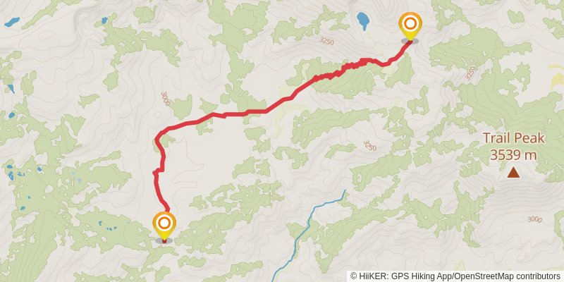 Golden Trout Creek via Theodore Solomons Trail stage 2 Map