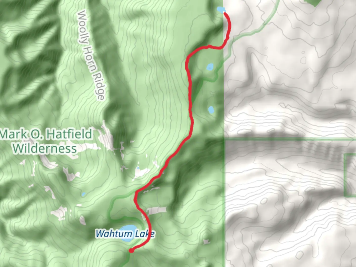 An image depicting the trail North Lake, Green Point Mountain via Anthill Trail and its surrounding area.