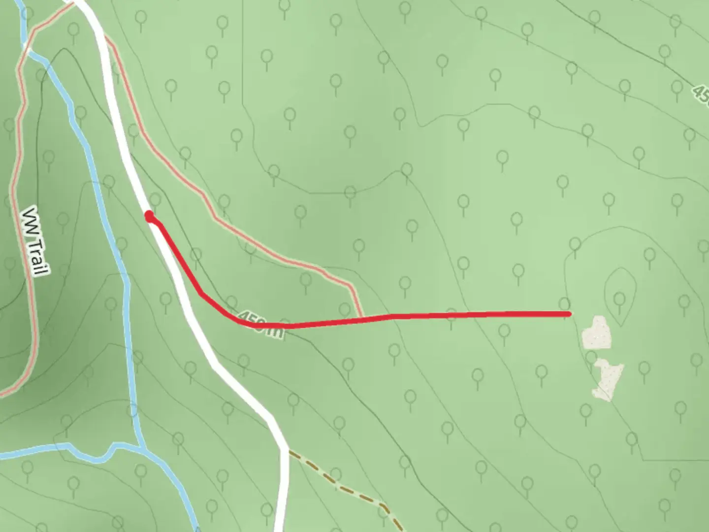 An image depicting the trail Hamburg Road Walk Out and Back and its surrounding area.