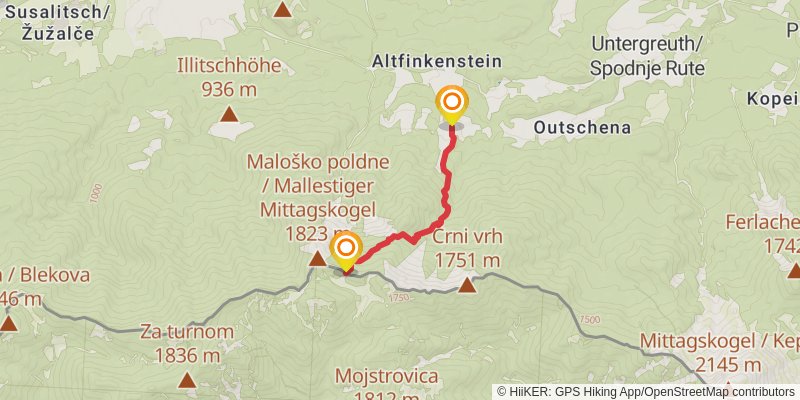 Alpe - Adria Trail alt 7 Map