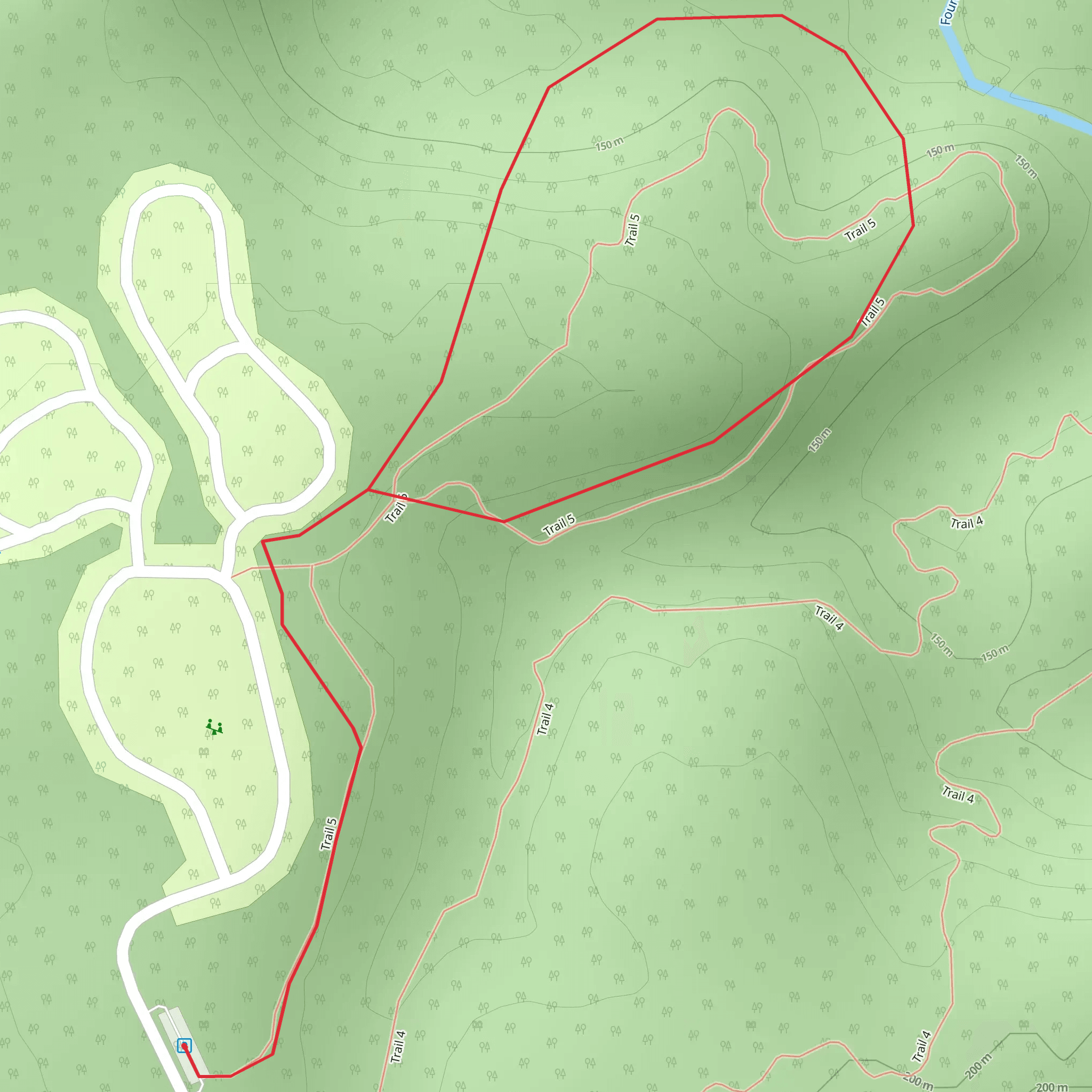 Charlestown State Park - Trail 5 mobile static map