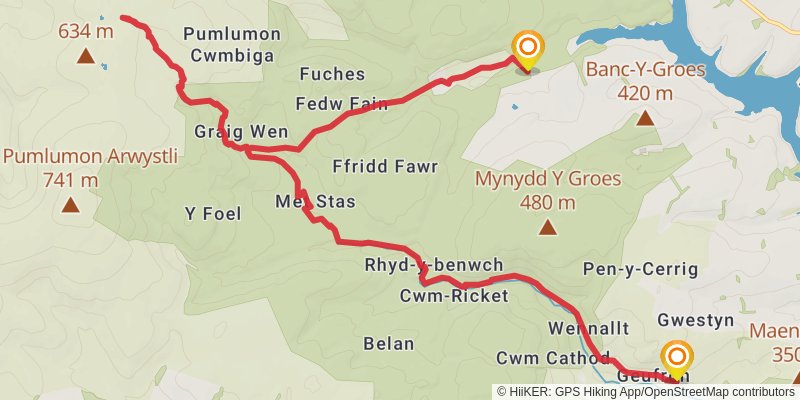 Llanidoes Loop stage 2 Map