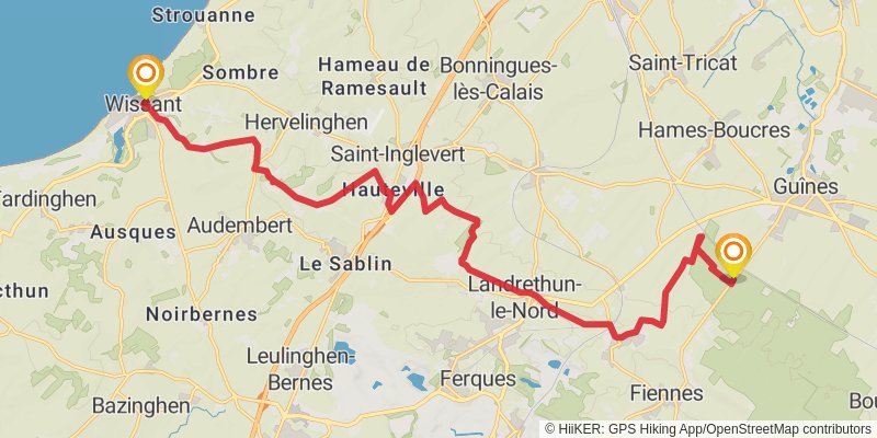 Via Francigena - France stage 2 Map