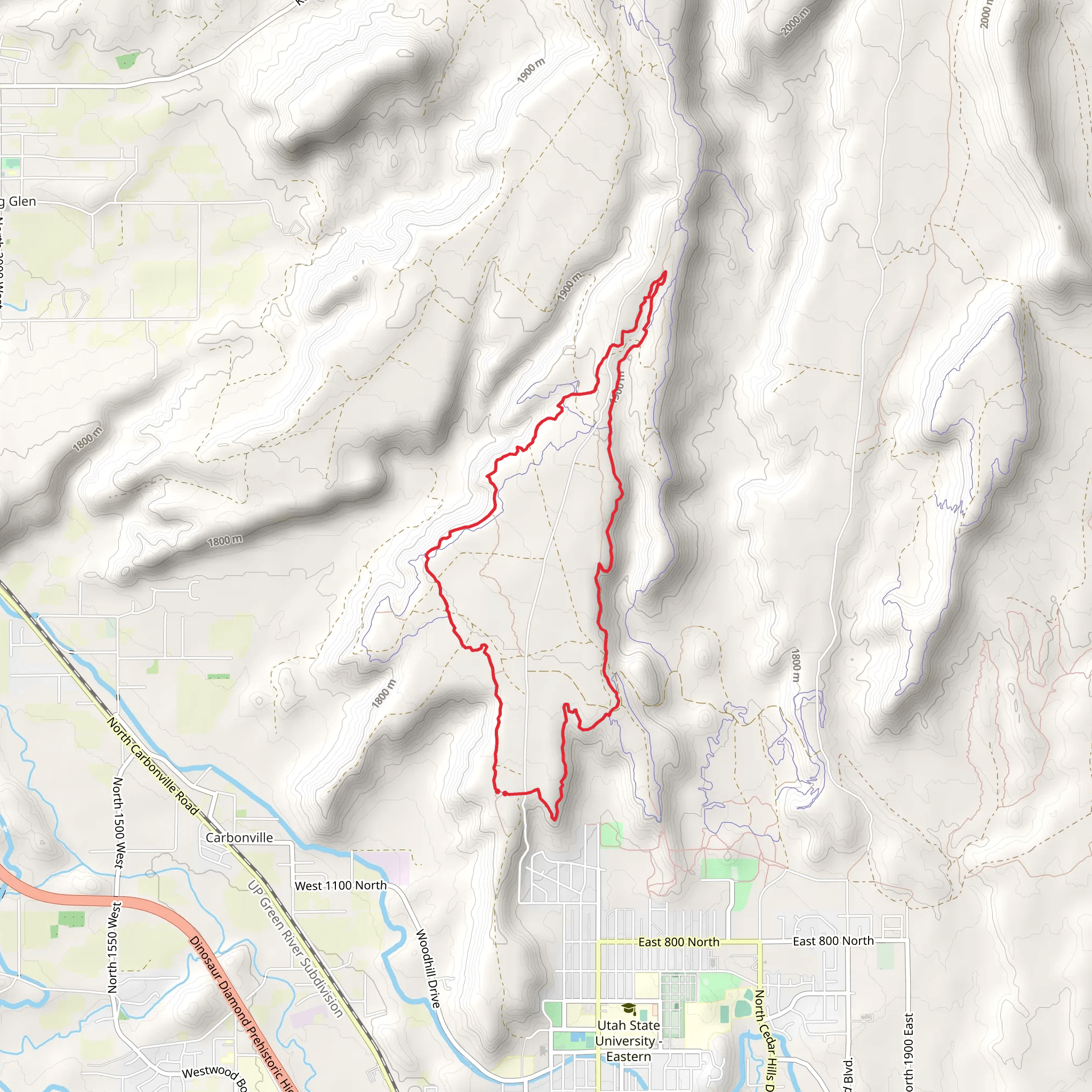 Luke's Trail and Knot Pete's Rim Loop mobile static map