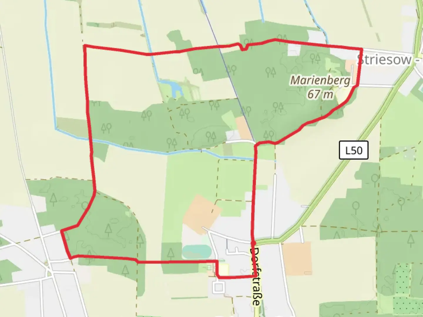 An image depicting the trail Rundwanderweg Marienberge and its surrounding area.