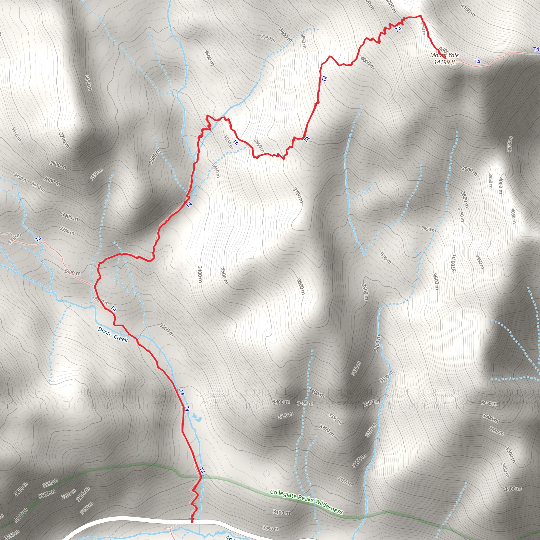 Mount Yale Trail via Browns Pass mobile static map