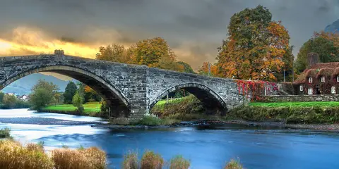 An image depicting the trail Trefriw Trail - 2 and its surrounding area.