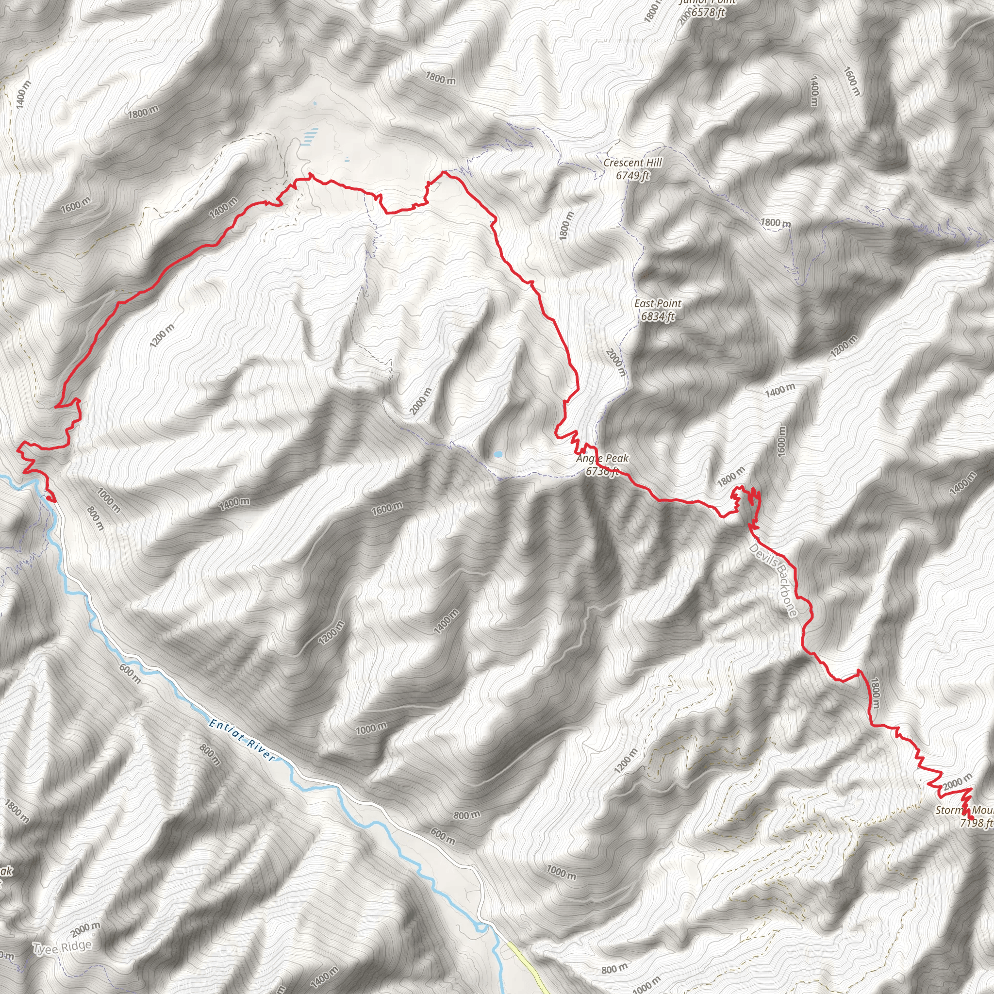 Lake Creek Trail to Devils Backbone Trail mobile static map
