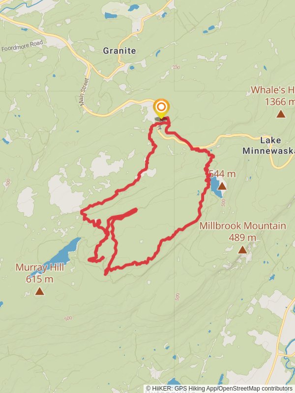 Jenny Lane and Minnewaska Lake Trail mobile static map