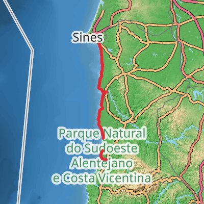 Rota Vicentina (Fishermen’s Trail) 8-Day Gentle Tour (Hillwalk Tours) mobile static map
