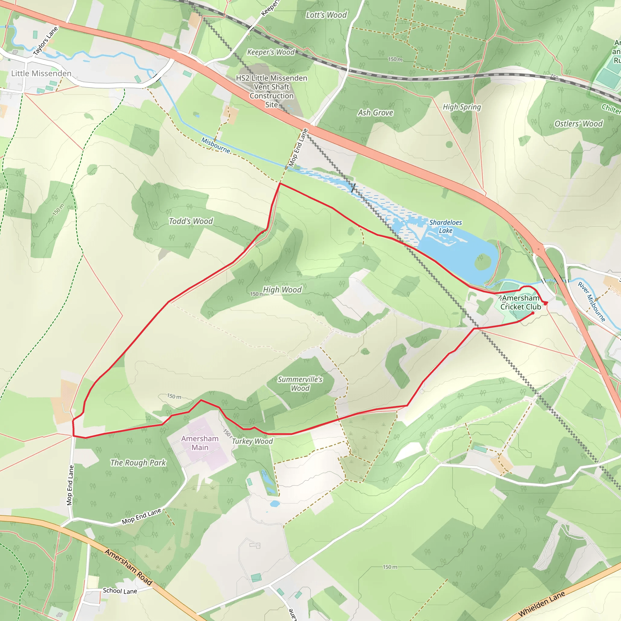 Shardeloes Loop mobile static map