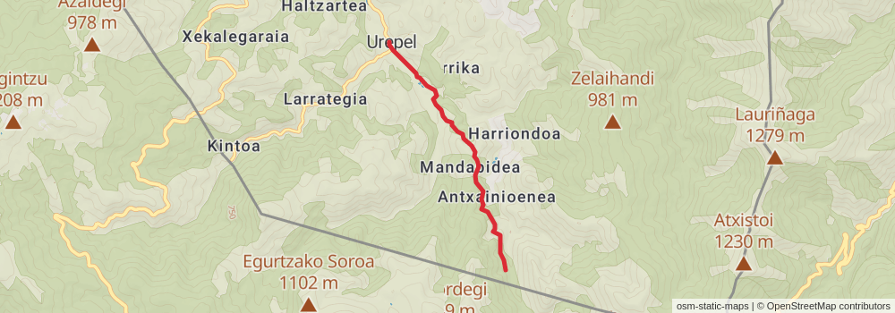 GR 225 La Fuga de Ezkaba 1938 stage 4 Map
