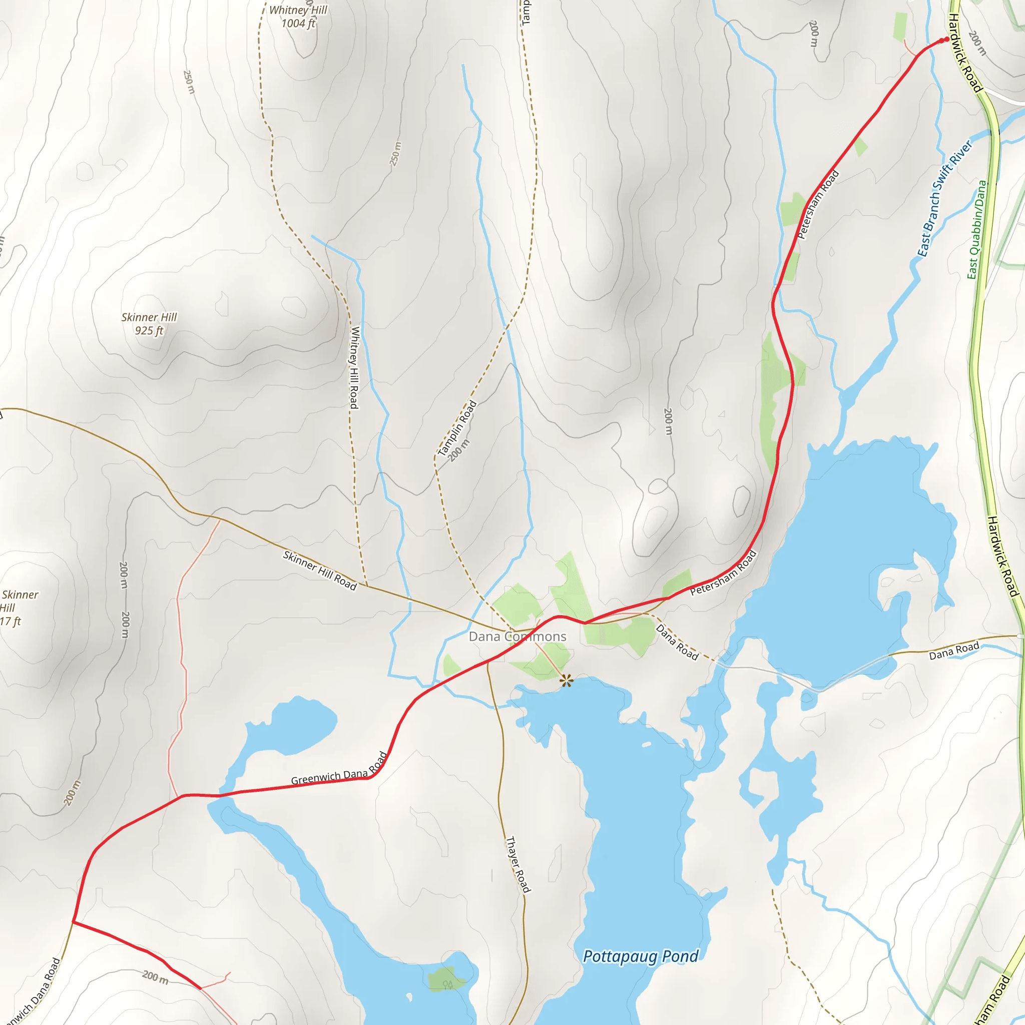 East Branch Swift River Out and Back mobile static map
