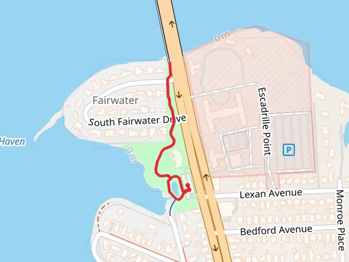 An image depicting the trail Hampton Boulevard and its surrounding area.