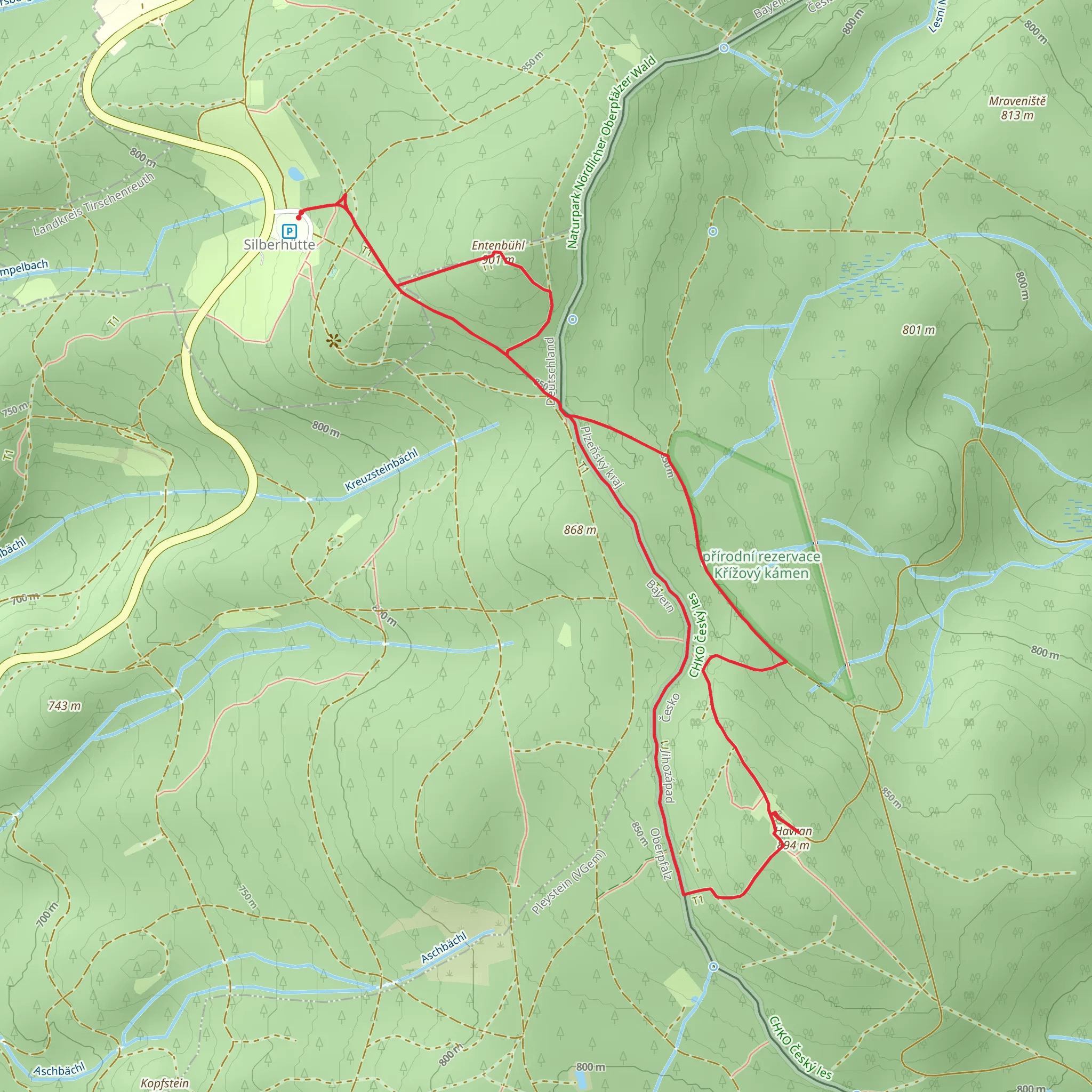 Entenbühl and Historicky Znak via Nurtschweg mobile static map