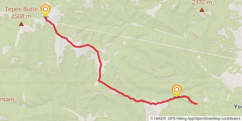 Woodchopper Ridge Trail stage 3 Map