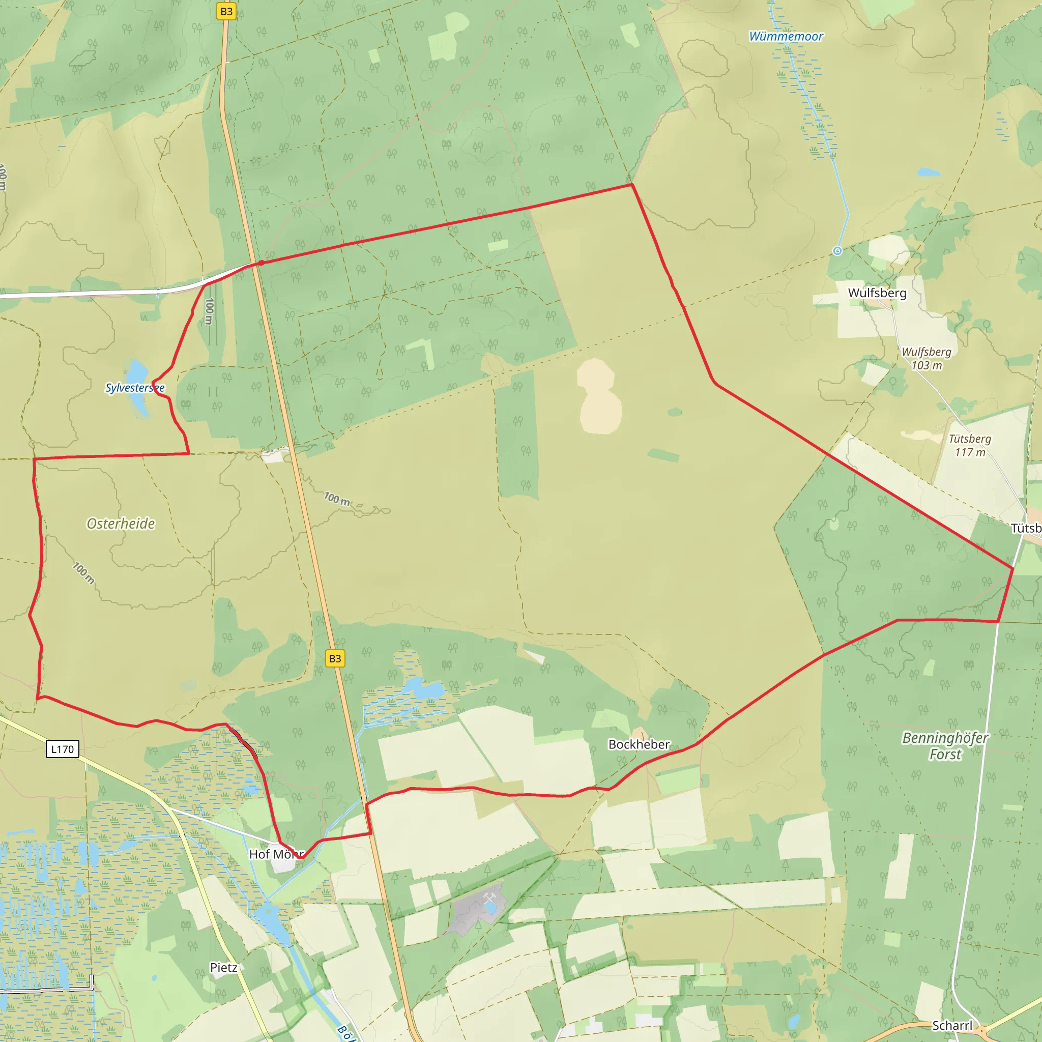 Osterheide Loop mobile static map