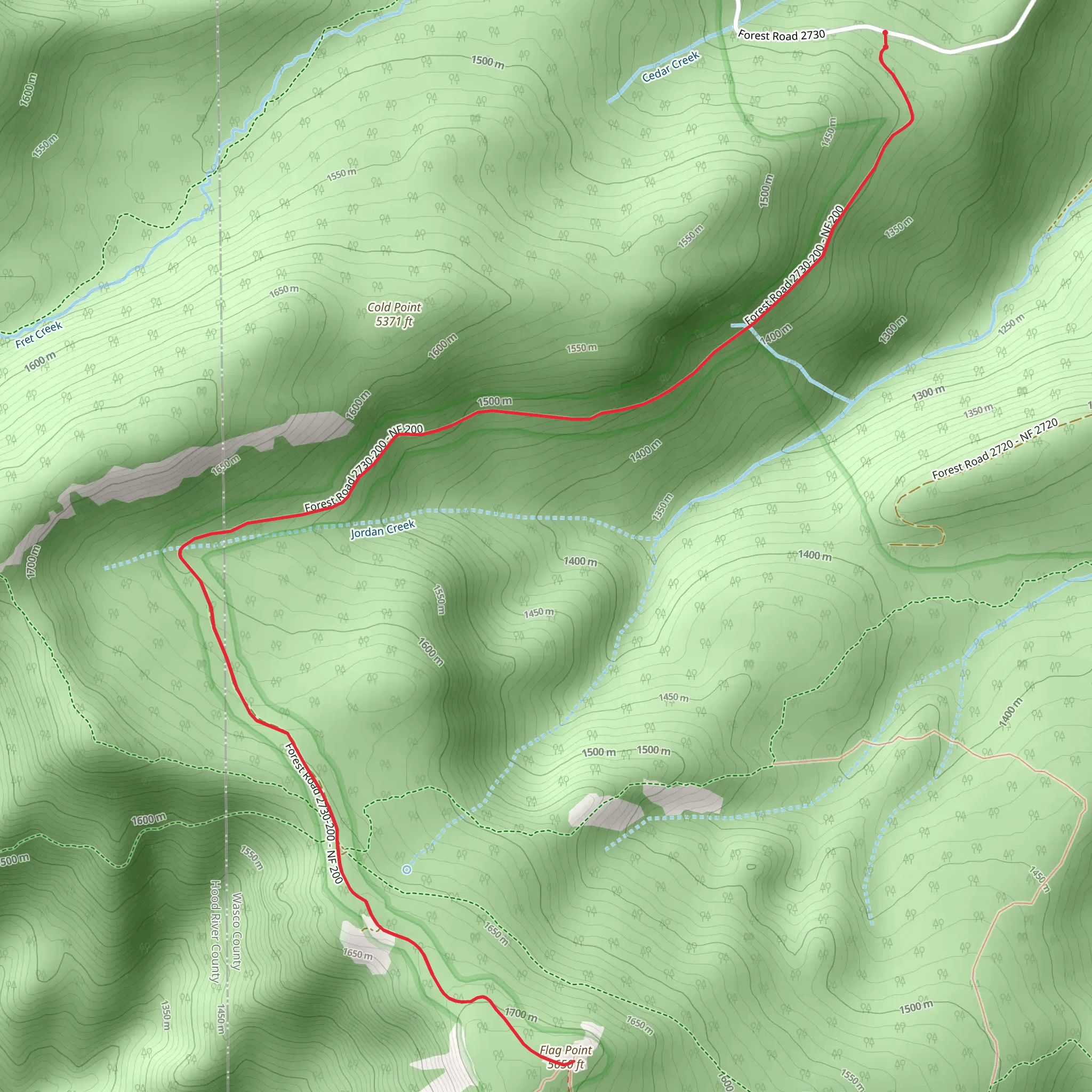 Cold Point and Flag Point mobile static map