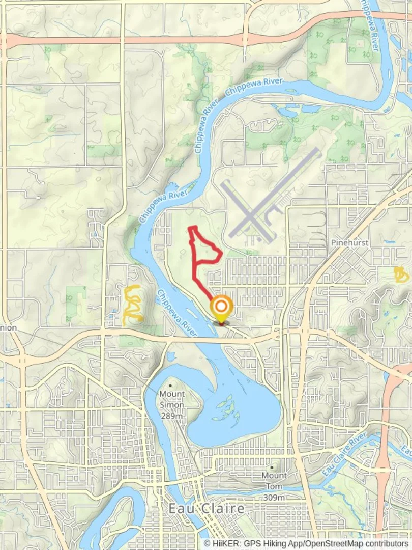 An image depicting the trail Riverview Park Loop and its surrounding area.
