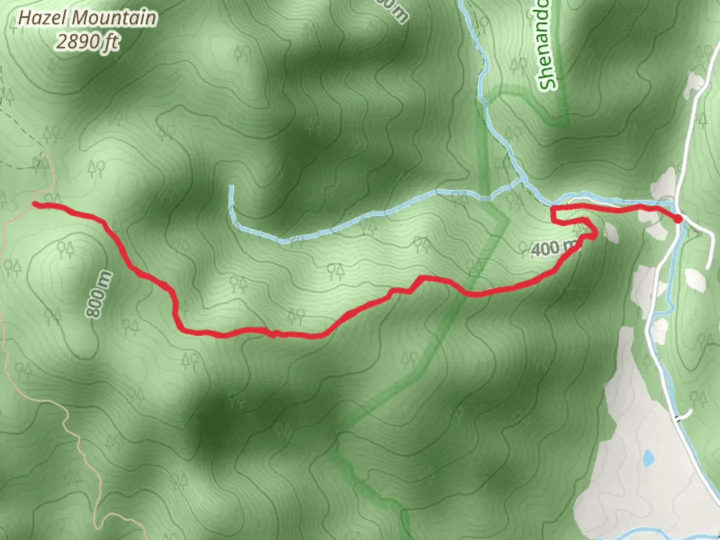 An image depicting the trail Sams Ridge Trail and its surrounding area.