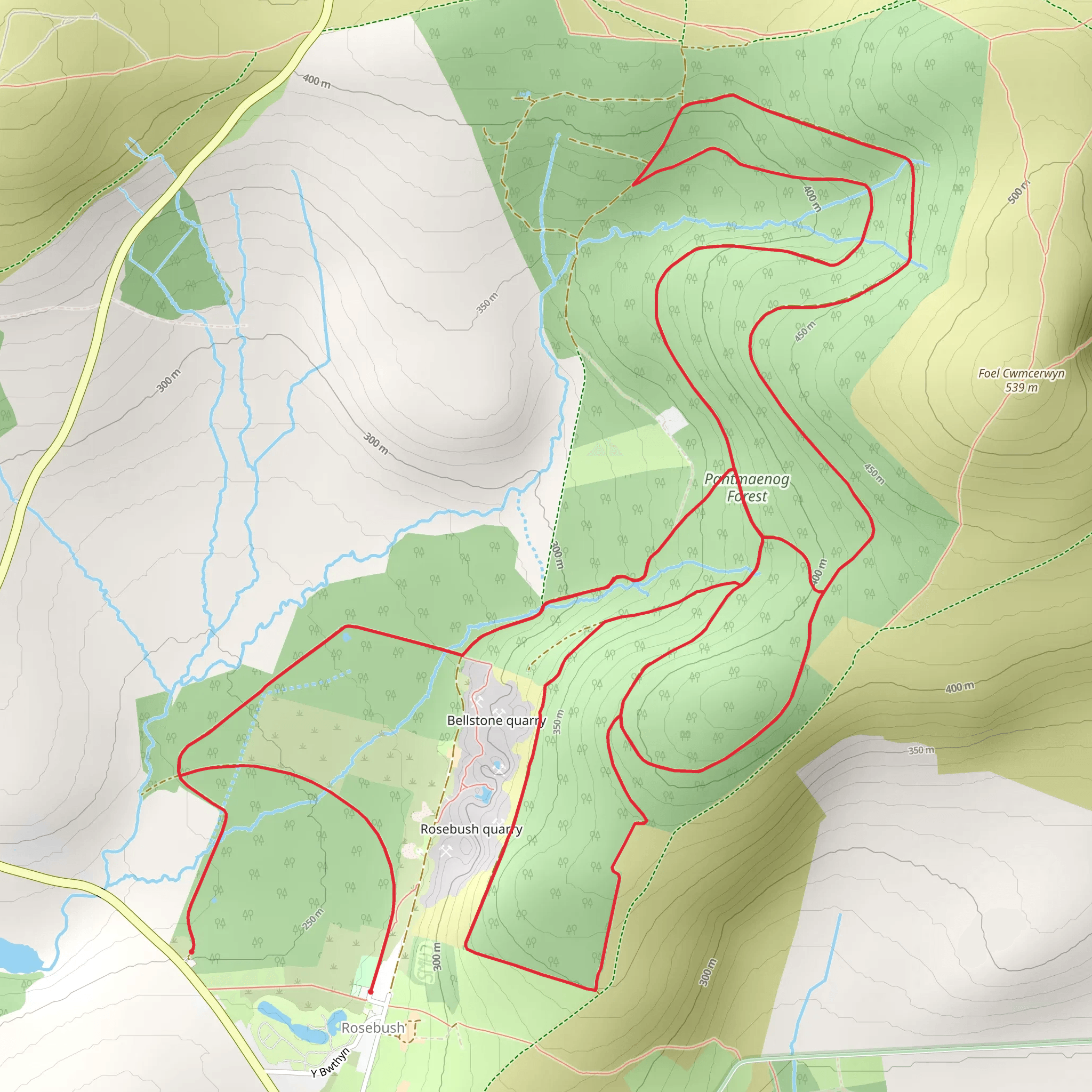 Pantmaenog Walk mobile static map