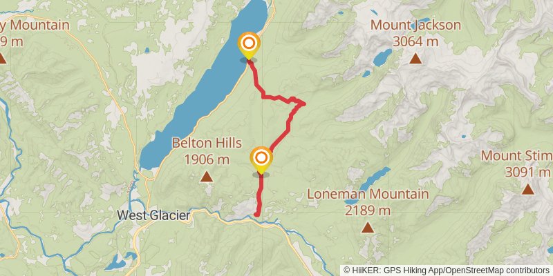 Lincoln Creek via Lincoln Lake Trail stage 3 Map