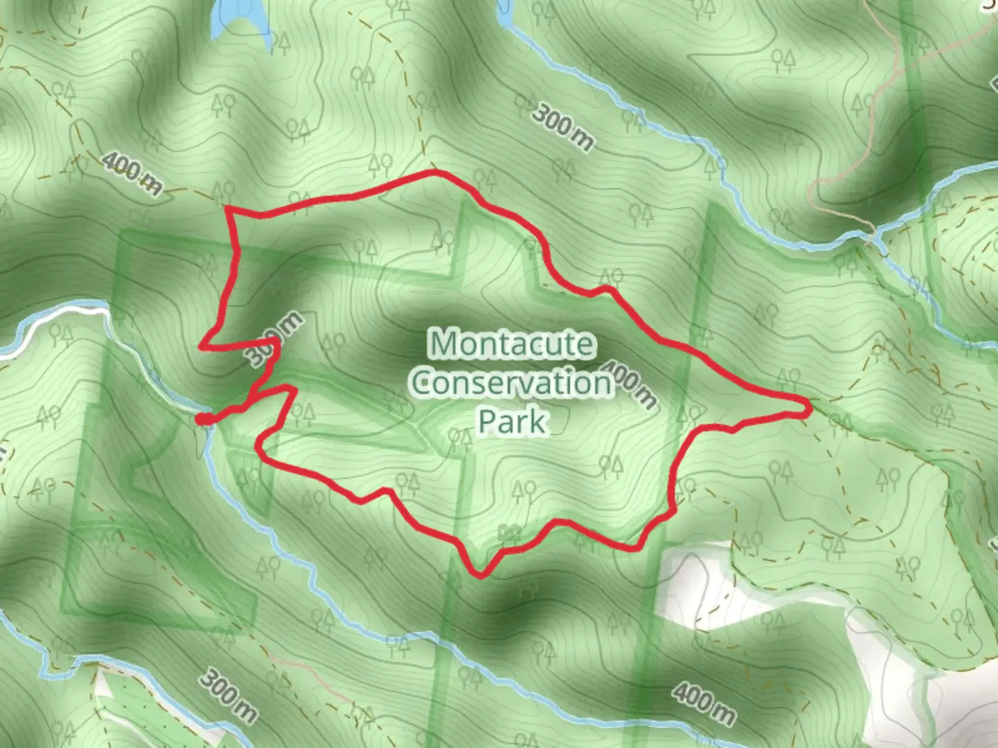 An image depicting the trail Montacute Conservation Park Walk and its surrounding area.